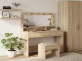 Dressing Table Sonoma Oak 100 x 41 x 135 cm Engineered Wood 865102