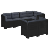 7-Seater Garden Sofa with Cushions Rattan Look PP Anthracite 3444161