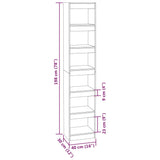 Book Cabinet/Room Divider Black 40x30x198 cm 811638
