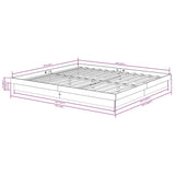 Bed Frame without Mattress Solid Wood 160x200 cm 819917