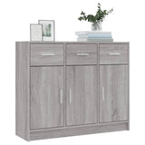 Sideboard Grey Sonoma 91x28x75 cm Engineered Wood 823014