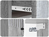 Wall-Mounted Bedside Cabinet 2 pcs Grey Sonoma Engineered Wood 898948
