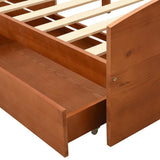 Bed Frame with 2 Drawers without Mattress Honey Brown 90x200 cm 322156