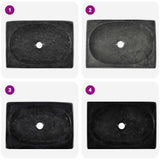 Sink Black 50x35x10 cm Marble 149163
