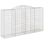 Arched Gabion Basket 300x50x160/180 cm Galvanised Iron 153518
