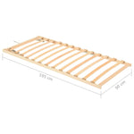 ZNTS Slatted Bed without Mattress Base Adjustable Head 90x200cm 327262