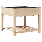 Garden Planter Beige 90 x 90 x 76.5 cm Solid fir wood 42006578
