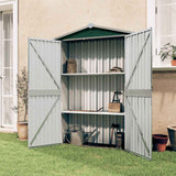 Garden Shed Green 116x45x175 cm Galvanised Steel 46301