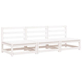 Garden Sofas Armless 3 pcs White 70x70x67 cm Solid Wood Pine 837929