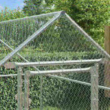 Chicken Cage Silver 200 x 170 x 177 cm Galvanised Steel 42023409