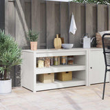 Kitchen Cabinet MEPPEL White 106 x 55 x 64 cm Solid Pine Wood 868154