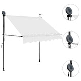 Manual Retractable Awning with LED 100 cm Cream 145869