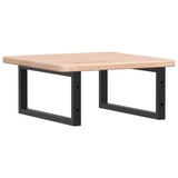 Basin Shelf Wall Mounted Steel and Solid Wood Oak 3302381