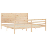 Bed Frame without Mattress 200x200 cm Solid Wood 3195046