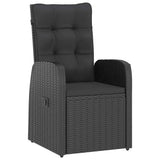 11 Piece Garden Dining Set with Cushions Black Poly Rattan 3095273