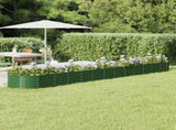 Garden Raised Bed Galvanised Steel 512x80x36 cm Green 318938