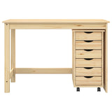 Desk and Rolling Cabinet Set MOSS 2 pcs Brown 3438789