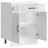 Kitchen Base Cabinet Kalmar High Gloss White Engineered Wood 853489