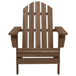 Garden Adirondack Chair with Table Solid Fir Wood Brown 315921
