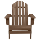 Garden Adirondack Chair with Table Solid Fir Wood Brown 315921