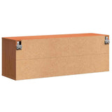 Wall Cabinet Wax Brown 100 x 30 x 35 cm Solid Pine Wood 869861