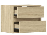 Wall-mounted Bedside Cabinet with LED Lights Sonoma Oak 3307965