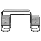 Desk with Storage Grey Sonoma 145 x 50 x 75 cm 8008011