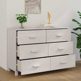 Sideboard "HAMAR" White 113x40x80 cm Solid Wood Pine 340449