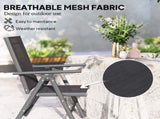 Set of 2 Folding Chair, Aluminium Frame Outdoor Camping Chairs with Breathable Mesh Back and Seat, T3398P327944