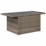 10 Piece Garden Sofa Set with Cushions Grey Poly Rattan Acacia 3326542
