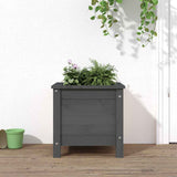 Garden Planter Grey 40x40x39 cm Solid Wood Pine 825249