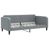 Daybed with Trundle and Drawers Light Grey 90x190 cm Fabric 3196891