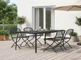Outdoor Furniture Set Folding 5 pcs Anthracite Iron and Steel 3422897