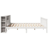 Bookcase Bed without Mattress White 200x200 cm Solid Wood Pine 3321666