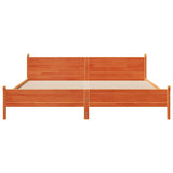 Bed Frame without Mattress Wax Brown 200x200 cm Solid Wood Pine 3309724