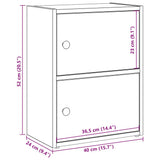 Bookcase White 40x24x52 cm Engineered Wood 860355
