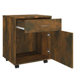Rolling Cabinet Smoked Oak 45x38x54 cm Engineered Wood 815963