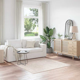Anti-slip Shaggy Rug Cream 160 x 160 cm PP 4019784
