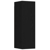 TV Cabinet Set Wall-mounted 3 pcs Black Oak 130.5 x 30 x 140 cm 3333053
