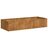 Planter Rusty 200x80x40 cm Weathering Steel 860758