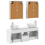Bathroom Cabinet Set 5 pcs White Engineered Wood 3406367