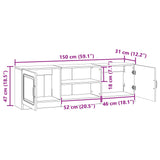 TV Cabinet Black 150 x 31 x 47 cm Engineered Wood 895836