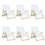 Beach Towels 6 pcs White 60x135 cm Fabric 400 GSM 3157051