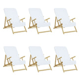 Beach Towels 6 pcs White 60x135 cm Fabric 400 GSM 3157051