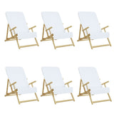 Beach Towels 6 pcs White 60x135 cm Fabric 400 GSM 3157051