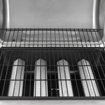 Gas BBQ Grill with 4 Burners Black and Silver 48547