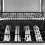 Gas BBQ Grill with 4 Burners Black and Silver 48547