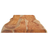 Table Top 140x40x2.5 cm Rectangular Solid Wood Acacia Live Edge 370615