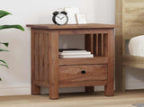 Bedside Table Brown 41 x 30 x 50 cm Solid Mahogany Wood 42012386