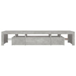 ZNTS TV Cabinet with LED Lights Concrete Grey 215x36.5x40 cm 3152797